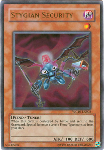 Stygian Security [WC10-EN002] Ultra Rare - Yu-Gi-Oh! - Card Brawlers | Quebec | Canada |