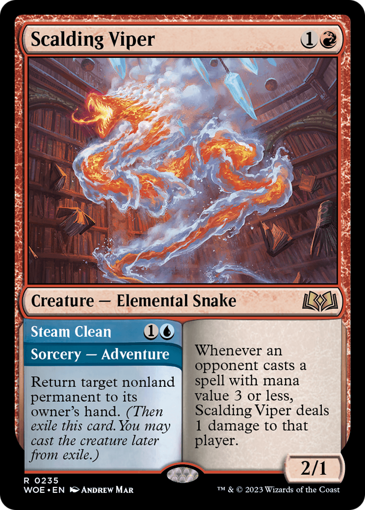 Scalding Viper // Steam Clean [Wilds of Eldraine] - Magic: The Gathering - Card Brawlers | Quebec | Canada |