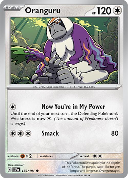 Oranguru (156/191) [Scarlet & Violet: Surging Sparks] - Pokémon - Card Brawlers | Quebec | Canada |