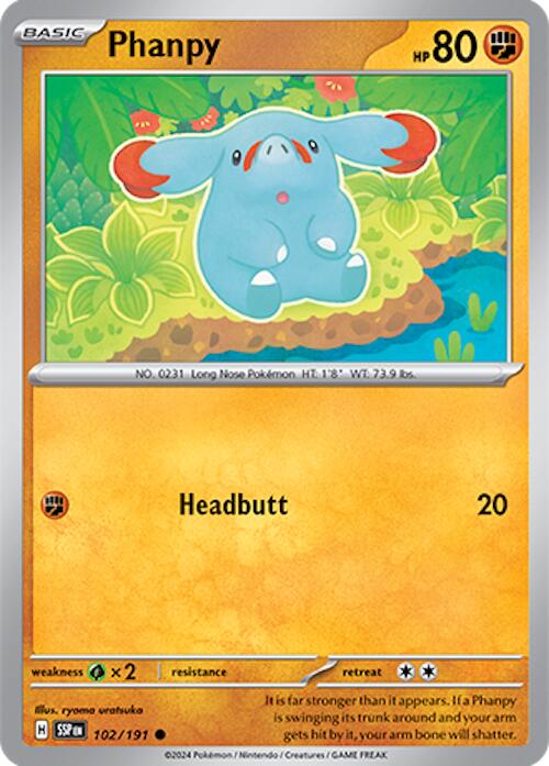 Phanpy (102/191) [Scarlet & Violet: Surging Sparks] - Pokémon - Card Brawlers | Quebec | Canada |
