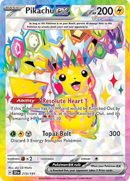 Pikachu ex (219/191) [Scarlet & Violet: Surging Sparks] - Pokémon - Card Brawlers | Quebec | Canada |