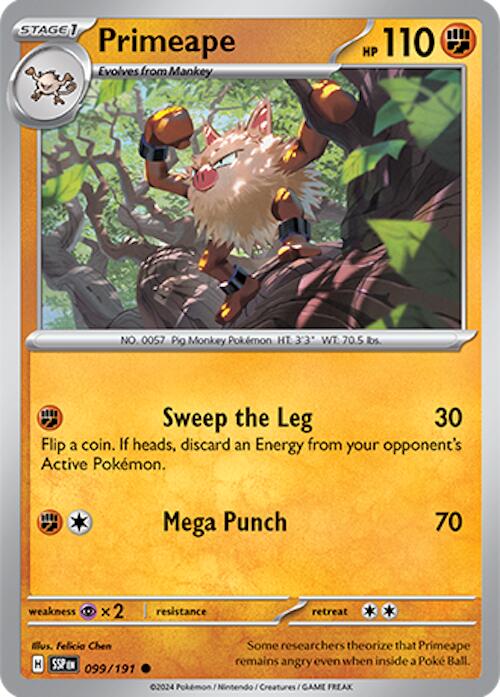 Primeape (099/191) [Scarlet & Violet: Surging Sparks] - Pokémon - Card Brawlers | Quebec | Canada |