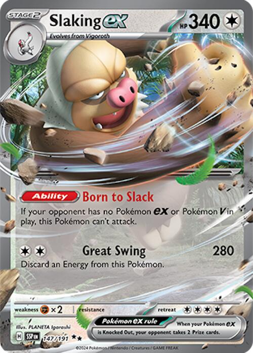 Slaking ex (147/191) [Scarlet & Violet: Surging Sparks] - Pokémon - Card Brawlers | Quebec | Canada |