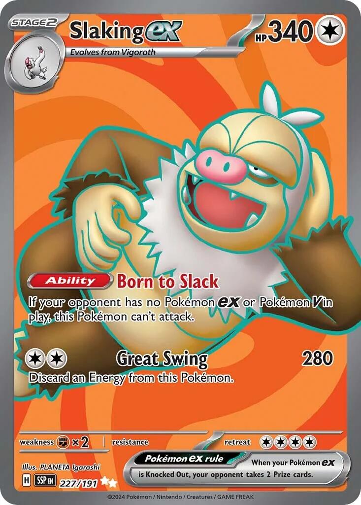 Slaking ex (227/191) [Scarlet & Violet: Surging Sparks] - Pokémon - Card Brawlers | Quebec | Canada |
