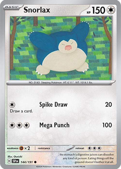 Snorlax (144/191) [Scarlet & Violet: Surging Sparks] - Pokémon - Card Brawlers | Quebec | Canada |