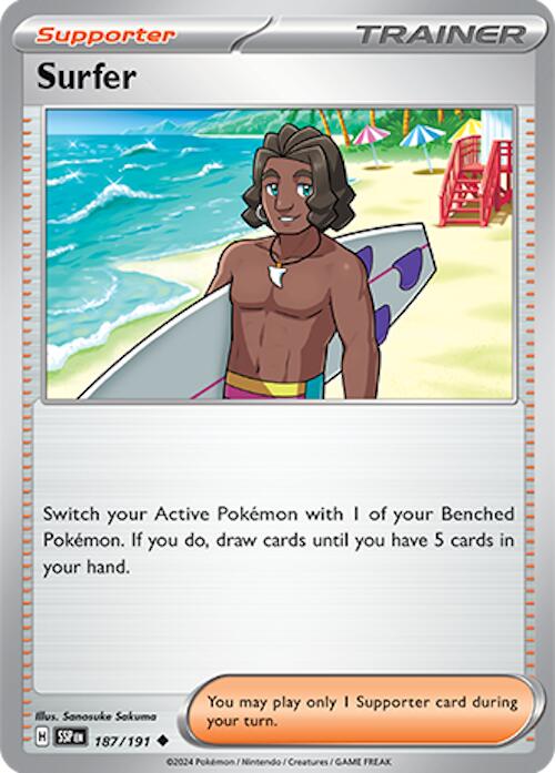 Surfer (187/191) [Scarlet & Violet: Surging Sparks] - Pokémon - Card Brawlers | Quebec | Canada |