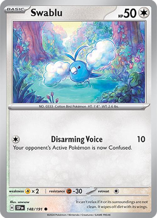 Swablu (148/191) [Scarlet & Violet: Surging Sparks] - Pokémon - Card Brawlers | Quebec | Canada |