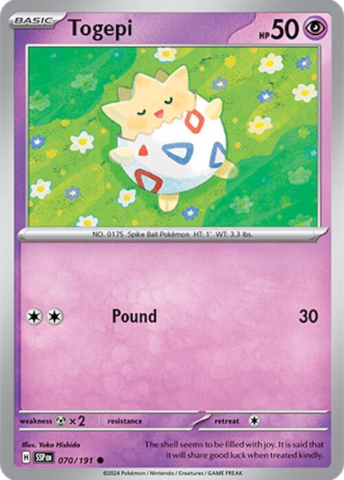 Togepi (070/191) [Scarlet & Violet: Surging Sparks] - Pokémon - Card Brawlers | Quebec | Canada |