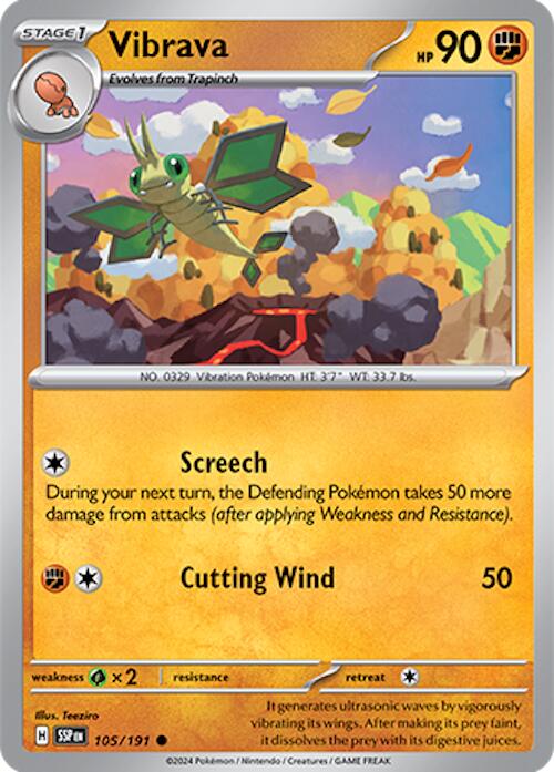 Vibrava (105/191) [Scarlet & Violet: Surging Sparks] - Pokémon - Card Brawlers | Quebec | Canada |