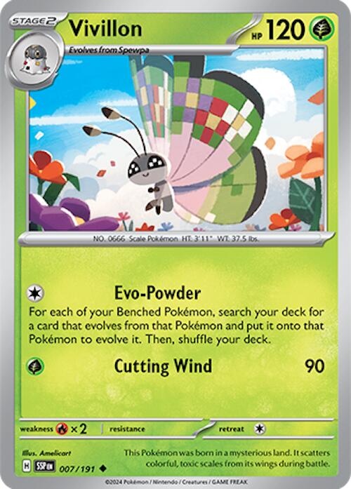 Vivillon (007/191) [Scarlet & Violet: Surging Sparks] - Pokémon - Card Brawlers | Quebec | Canada |