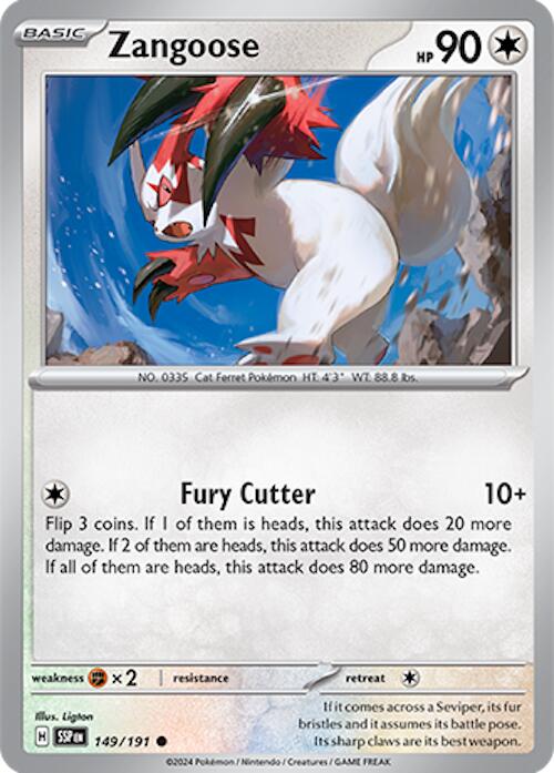 Zangoose (149/191) [Scarlet & Violet: Surging Sparks] - Pokémon - Card Brawlers | Quebec | Canada |