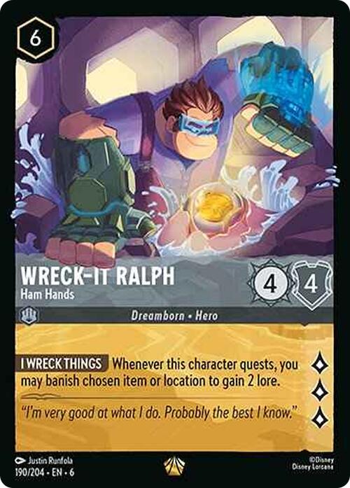 Wreck-It Ralph - Ham Hands (190/204) [Azurite Sea] - Disney - Card Brawlers | Quebec | Canada |