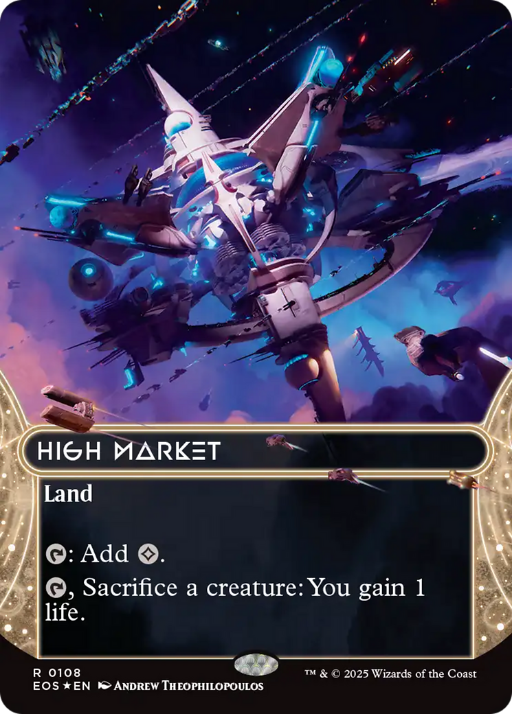 High Market (0108) (Borderless) (Galaxy Foil) [Edge of Eternities: Stellar Sights] - Magic: The Gathering - Card Brawlers | Quebec | Canada |