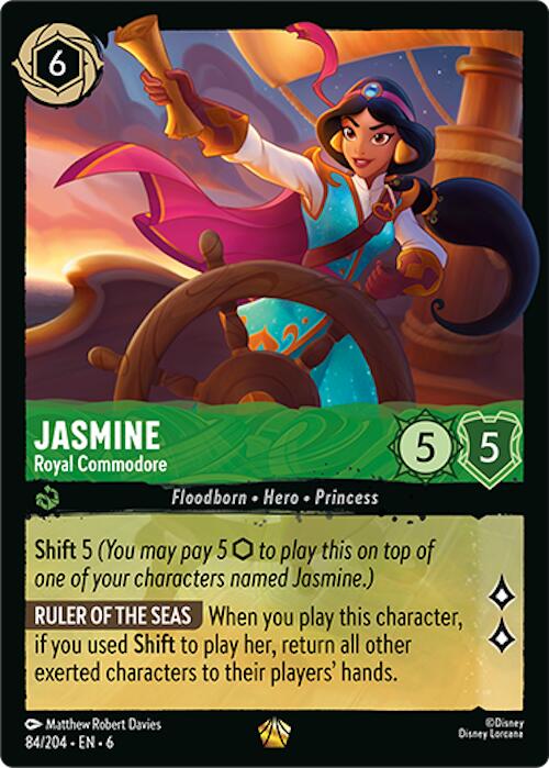 Jasmine - Royal Commodore (84/204) [Azurite Sea] - Disney - Card Brawlers | Quebec | Canada |