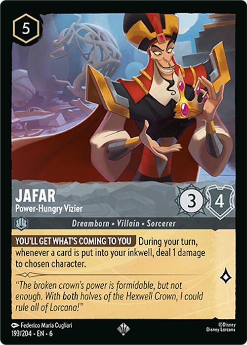 Jafar - Power-Hungry Vizier (193/204) [Azurite Sea] - Disney - Card Brawlers | Quebec | Canada |
