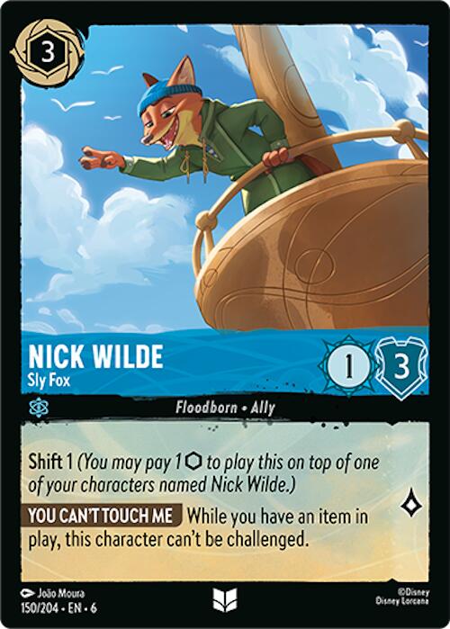 Nick Wilde - Sly Fox (150/204) [Azurite Sea] - Disney - Card Brawlers | Quebec | Canada |