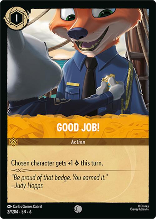 Good Job! (27/204) [Azurite Sea] - Disney - Card Brawlers | Quebec | Canada |