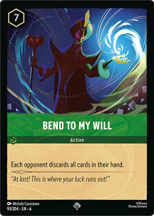 Bend to My Will (93/204) [Azurite Sea] - Disney - Card Brawlers | Quebec | Canada |