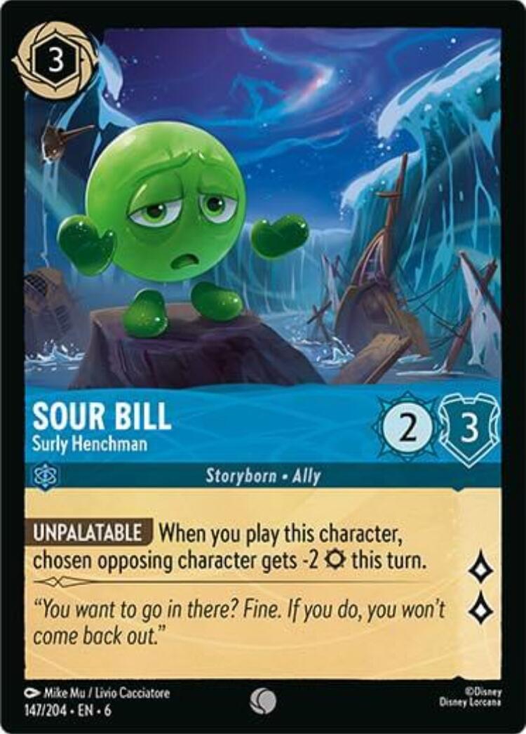 Sour Bill - Surly Henchman (147/204) [Azurite Sea] - Disney - Card Brawlers | Quebec | Canada |