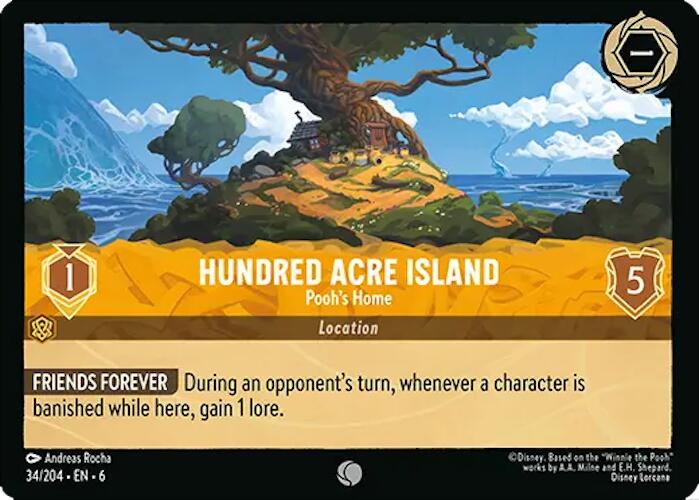 Hundred Acre Island - Pooh's Home (34/204) [Azurite Sea] - Disney - Card Brawlers | Quebec | Canada |