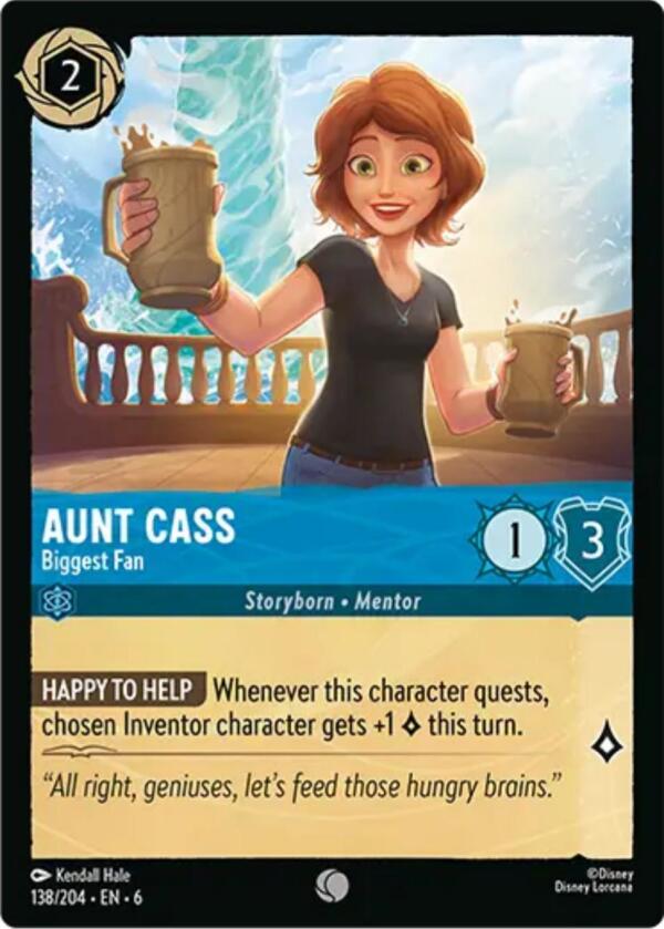 Aunt Cass - Biggest Fan (138/204) [Azurite Sea] - Disney - Card Brawlers | Quebec | Canada |