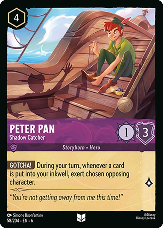 Peter Pan - Shadow Catcher (58/204) [Azurite Sea] - Disney - Card Brawlers | Quebec | Canada |