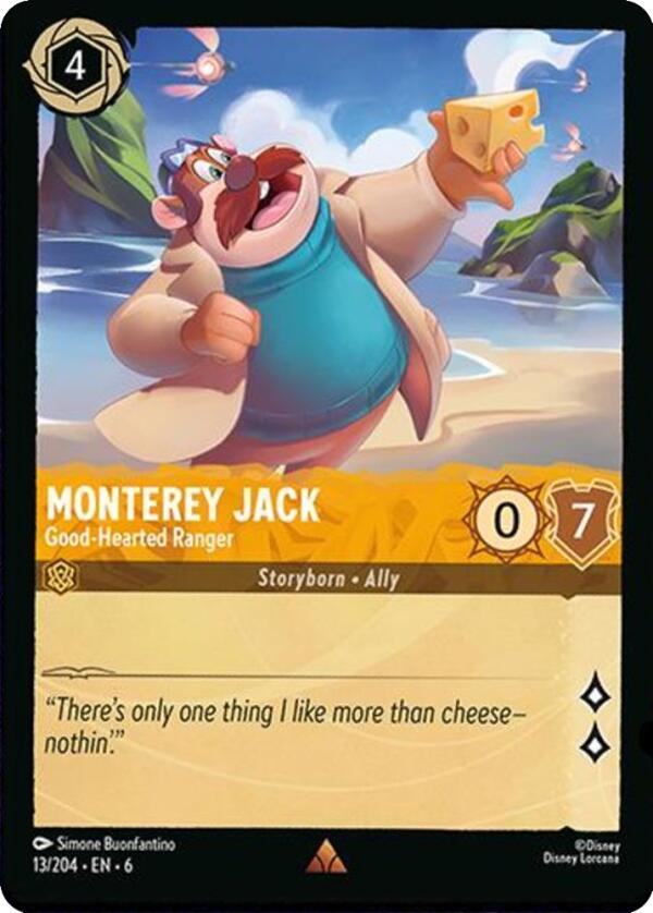 Monterey Jack - Good-Hearted Ranger (13/204) [Azurite Sea] - Disney - Card Brawlers | Quebec | Canada |