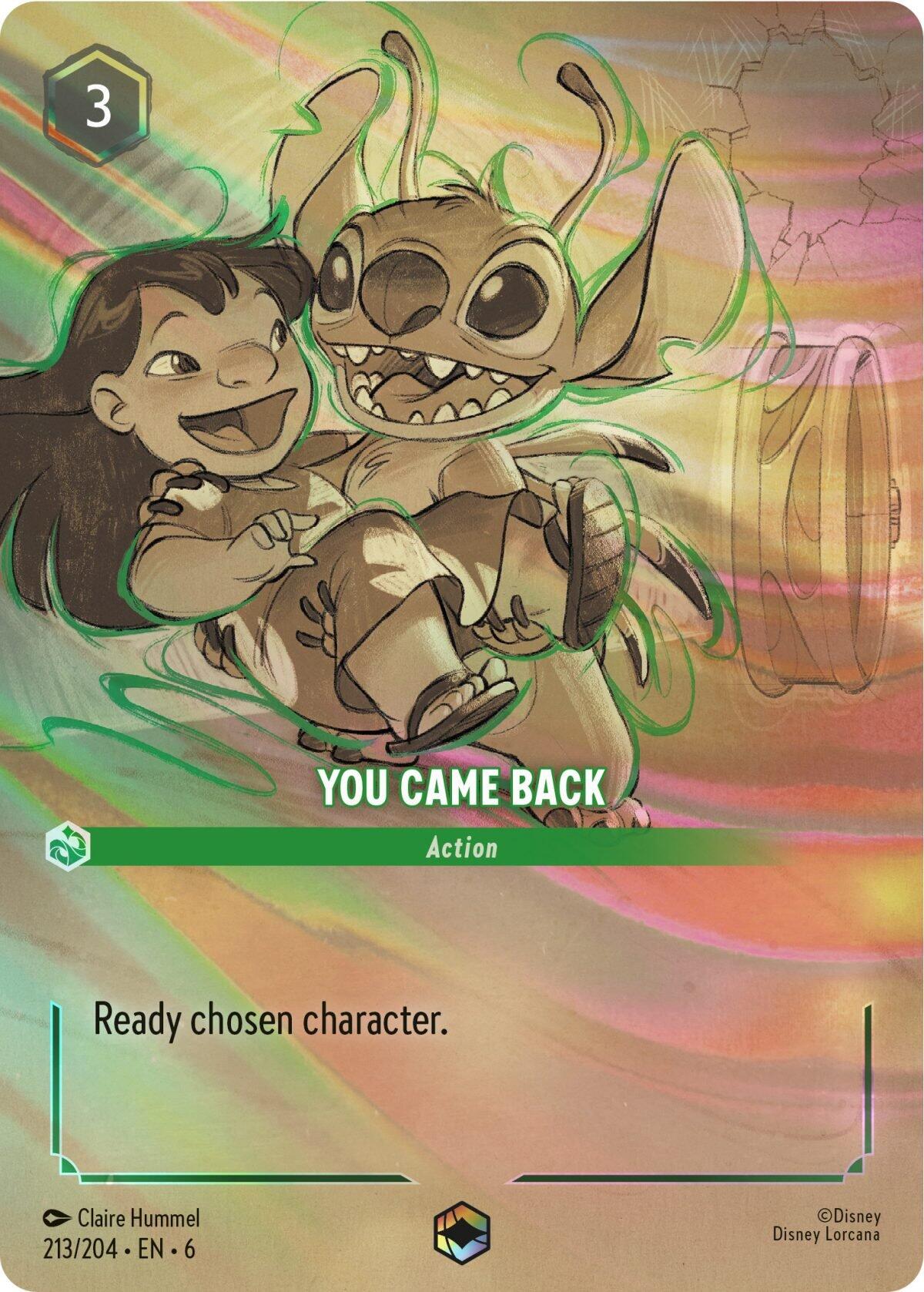 You Came Back (Enchanted) (213/204) [Azurite Sea] - Disney - Card Brawlers | Quebec | Canada |
