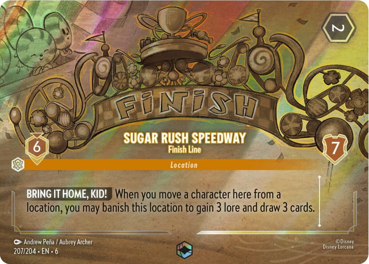 Sugar Rush Speedway - Finish Line (Enchanted) (207/204) [Azurite Sea] - Disney - Card Brawlers | Quebec | Canada |