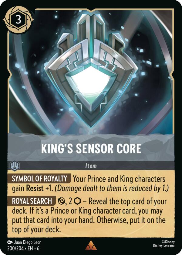 King's Sensor Core (200/204) [Azurite Sea] - Disney - Card Brawlers | Quebec | Canada |
