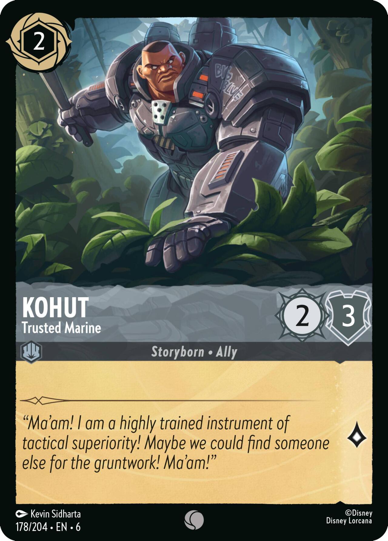 Kohut - Trusted Marine (178/204) [Azurite Sea] - Disney - Card Brawlers | Quebec | Canada |