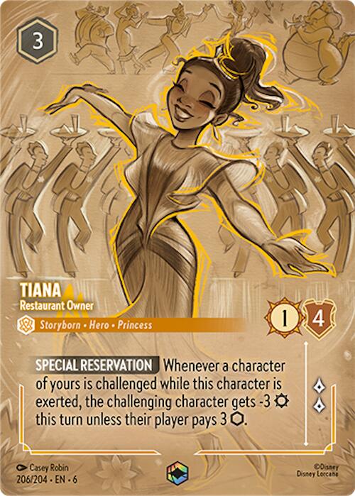 Tiana - Restaurant Owner (Enchanted) (206/204) [Azurite Sea] - Disney - Card Brawlers | Quebec | Canada |