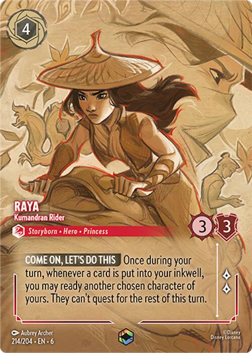Raya - Kumandran Rider (Enchanted) (214/204) [Azurite Sea] - Disney - Card Brawlers | Quebec | Canada |
