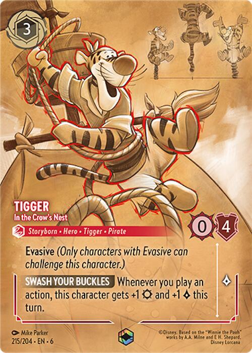 Tigger - In the Crow's Nest (Enchanted) (215/204) [Azurite Sea] - Disney - Card Brawlers | Quebec | Canada |