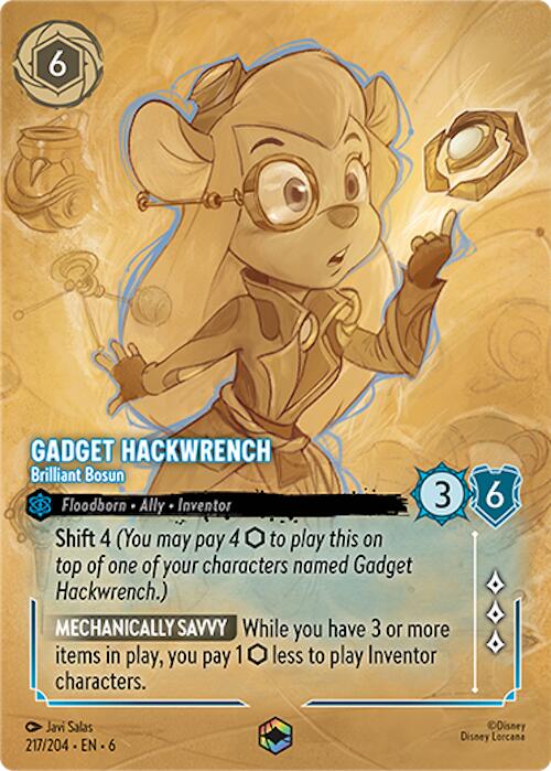 Gadget Hackwrench - Brilliant Bosun (Enchanted) (217/204) [Azurite Sea] - Disney - Card Brawlers | Quebec | Canada |