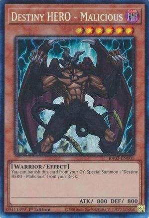 Destiny HERO - Malicious (CR) [RA03-EN001] Prismatic Collector's Rare - Yu-Gi-Oh! - Card Brawlers | Quebec | Canada |