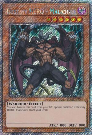 Destiny HERO - Malicious (Platinum Secret Rare) [RA03-EN001] Platinum Secret Rare - Yu-Gi-Oh! - Card Brawlers | Quebec | Canada |