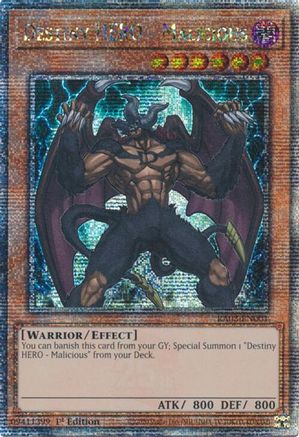 Destiny HERO - Malicious (Quarter Century Secret Rare) [RA03-EN001] Quarter Century Secret Rare - Yu-Gi-Oh! - Card Brawlers | Quebec | Canada |