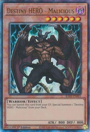 Destiny HERO - Malicious (UTR) [RA03-EN001] Prismatic Ultimate Rare - Yu-Gi-Oh! - Card Brawlers | Quebec | Canada |