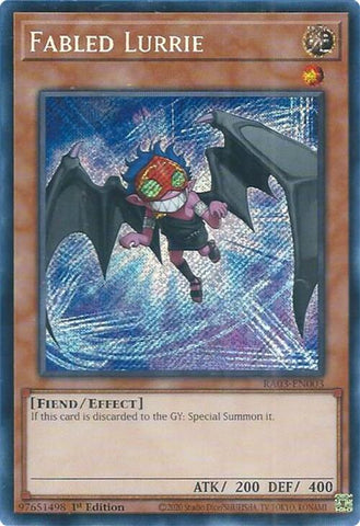 Fabled Lurrie (Secret Rare) [RA03-EN003] Secret Rare - Yu-Gi-Oh! - Card Brawlers | Quebec | Canada |