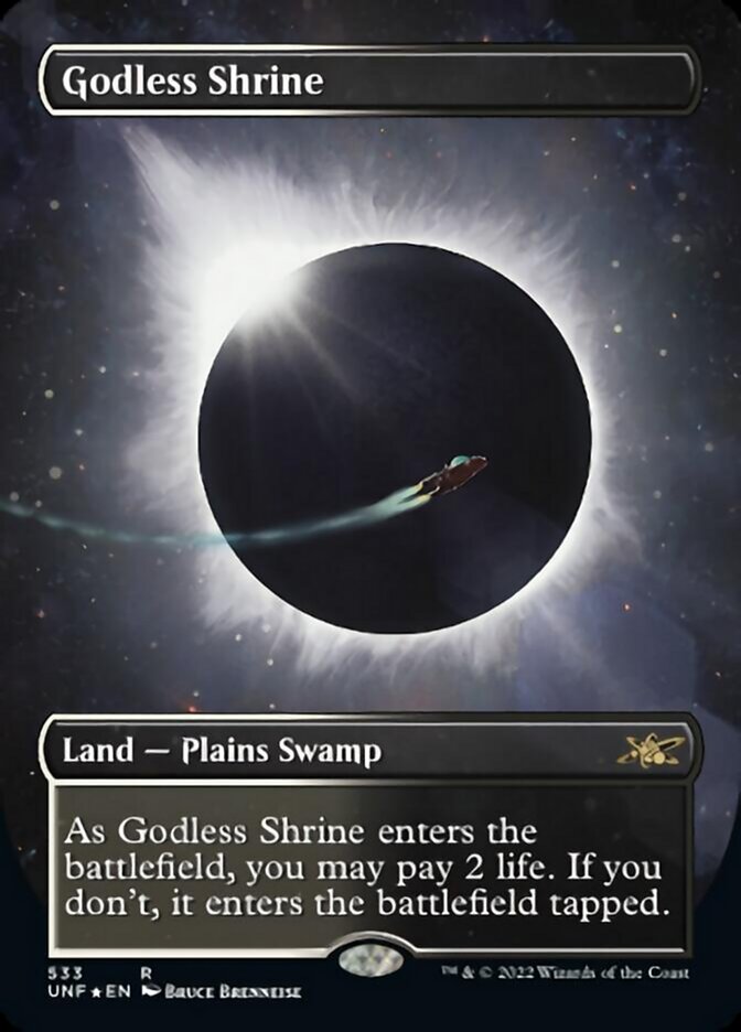 Godless Shrine (Borderless) (Galaxy Foil) [Unfinity] - Magic: The Gathering - Card Brawlers | Quebec | Canada |