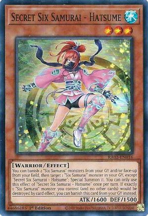 Secret Six Samurai - Hatsume [RA03-EN016] Super Rare - Yu-Gi-Oh! - Card Brawlers | Quebec | Canada |