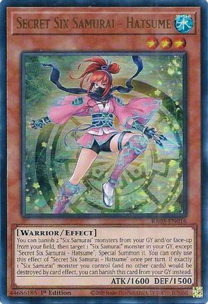 Secret Six Samurai - Hatsume (UR) [RA03-EN016] Ultra Rare - Yu-Gi-Oh! - Card Brawlers | Quebec | Canada |