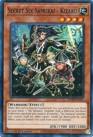 Secret Six Samurai - Kizaru [RA03-EN017] Super Rare - Yu-Gi-Oh! - Card Brawlers | Quebec | Canada |