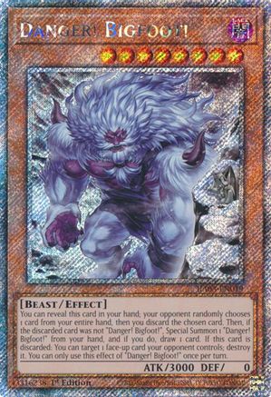 Danger! Bigfoot! (Alternate Art) (Platinum Secret Rare) [RA03-EN019] Platinum Secret Rare - Yu-Gi-Oh! - Card Brawlers | Quebec | Canada |