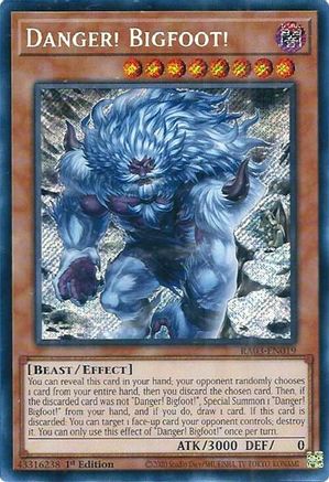 Danger! Bigfoot! (Alternate Art) (Secret Rare) [RA03-EN019] Secret Rare - Yu-Gi-Oh! - Card Brawlers | Quebec | Canada |