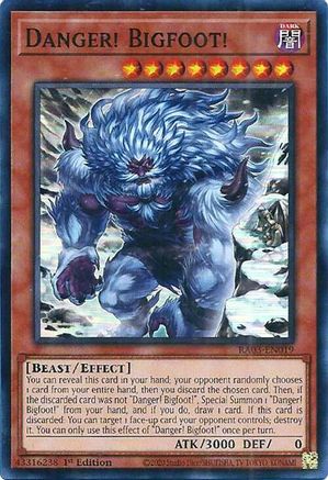 Danger! Bigfoot! (Alternate Art) [RA03-EN019] Super Rare - Yu-Gi-Oh! - Card Brawlers | Quebec | Canada |