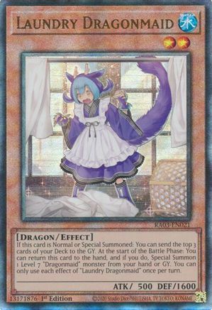 Servante Dragon de la Blanchisserie (UTR) [RA03-EN021] Rare Ultime Prismatique 