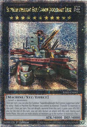 Superdreadnought Rail Cannon Juggernaut Liebe (Alternate Art) (Quarter Century Secret Rare) [RA03-EN041] Quarter Century Secret Rare