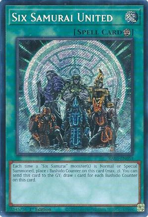 Six Samurai United (Secret Rare) [RA03-EN054] Secret Rare - Yu-Gi-Oh! - Card Brawlers | Quebec | Canada |